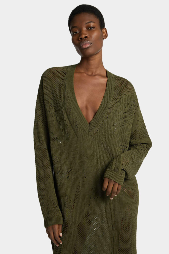 Open Work Knit Dress