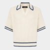 Open Work Knit Polo