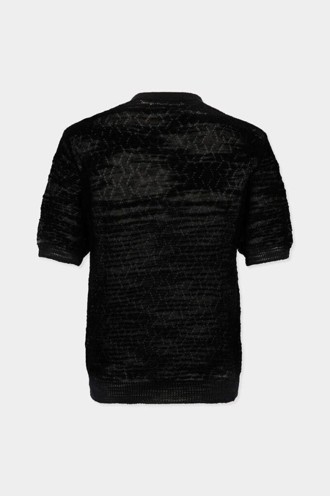 Open Work Knit T-Shirt