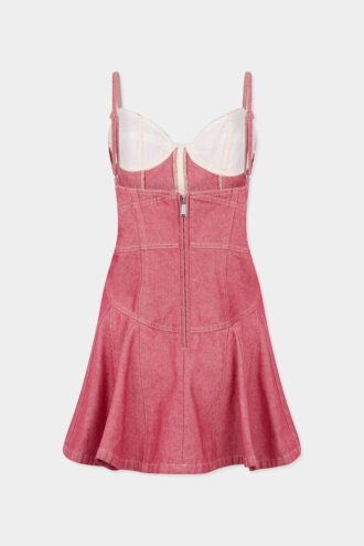 Oxford Denim Flouncy Dress