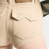Oxford Denim High Waist Hot Pants