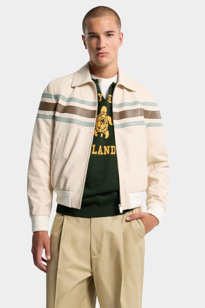 Preppy Leather Blouson