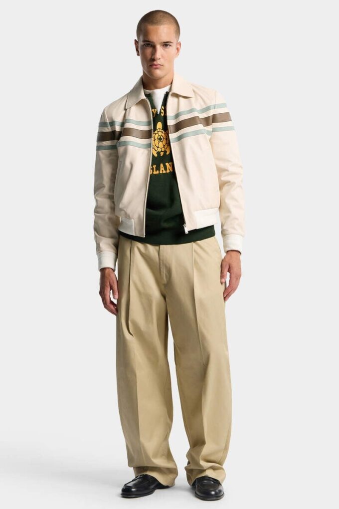 Preppy Leather Blouson