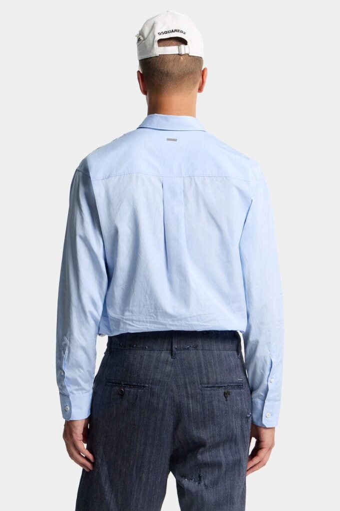 Raw-Cut Dropped Shoulder Shirt