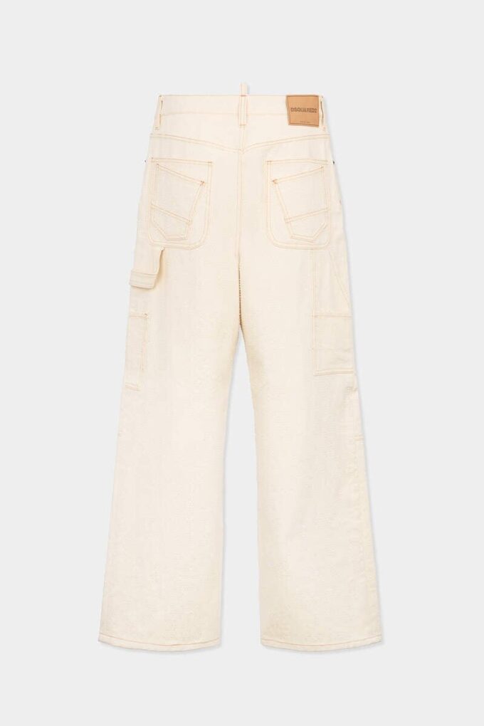 Raw Wash Shiny Baggy Carpenter Jeans