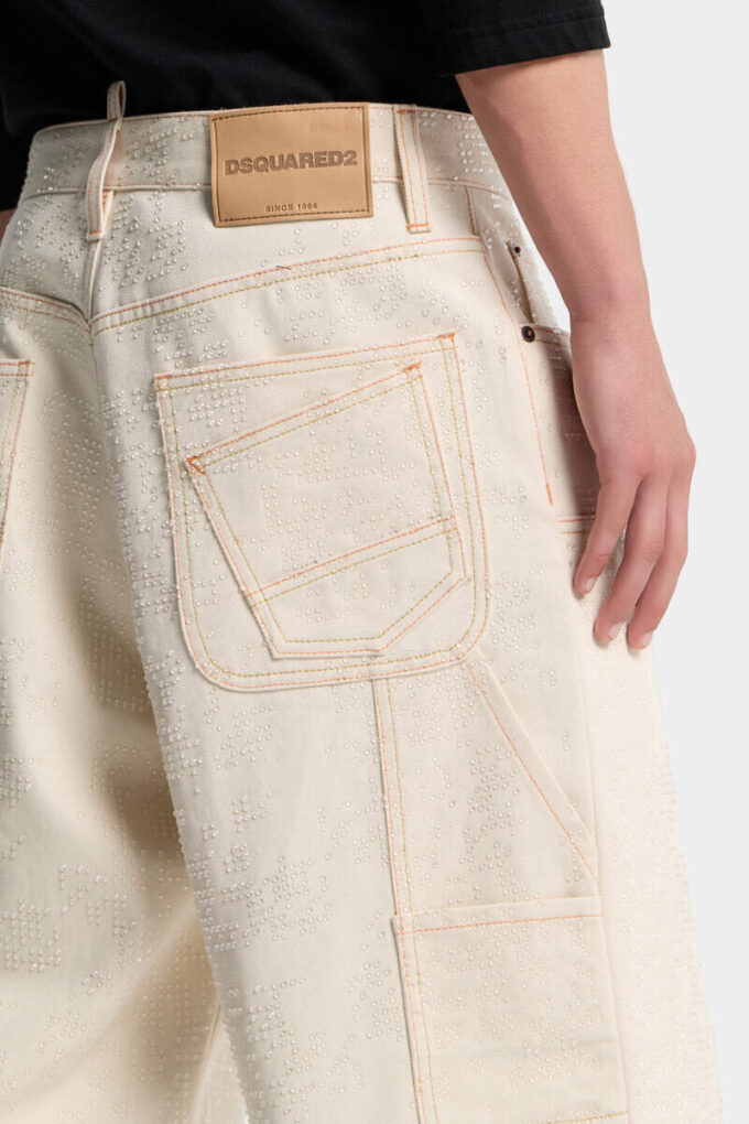 Raw Wash Shiny Baggy Carpenter Jeans