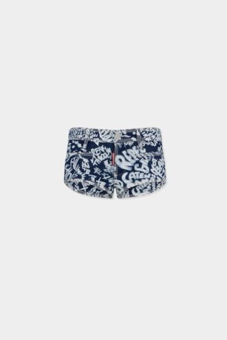 Rebel Hibiscus Dark Flower Wash Shorts