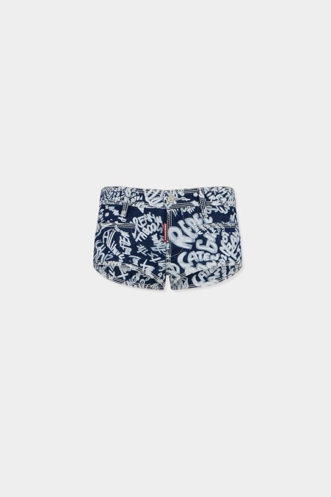 Rebel Hibiscus Dark Flower Wash Shorts