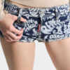 Rebel Hibiscus Dark Flower Wash Shorts