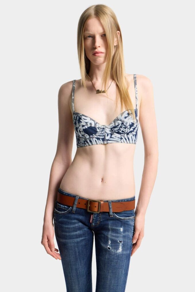 Rebel Hibiscus Dark Flower Wash Tiki Bra