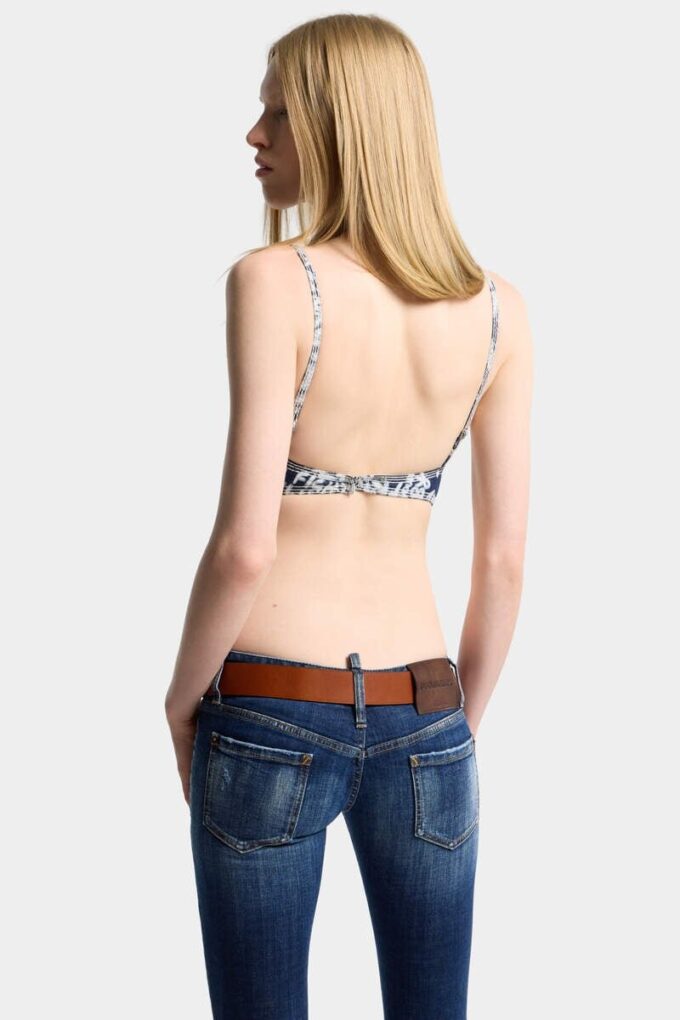 Rebel Hibiscus Dark Flower Wash Tiki Bra