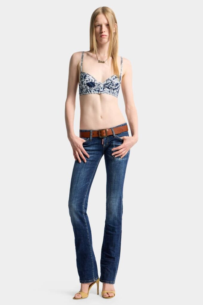 Rebel Hibiscus Dark Flower Wash Tiki Bra