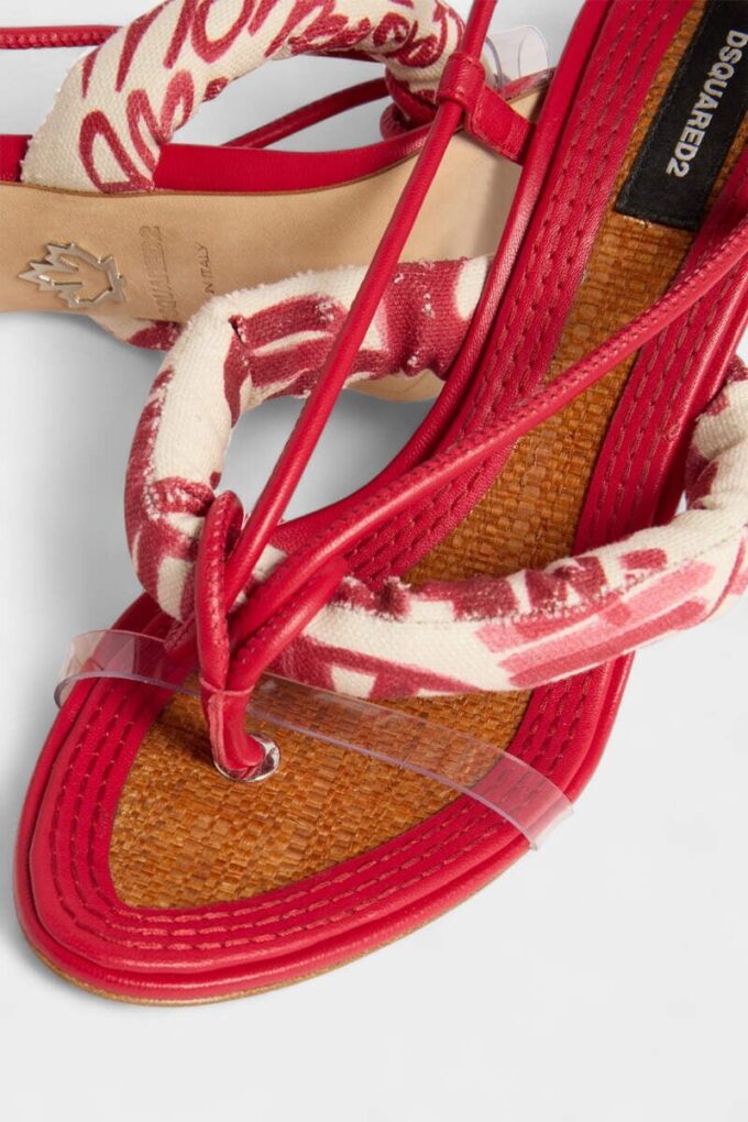 Rebel Hibiscus Heeled Sandals