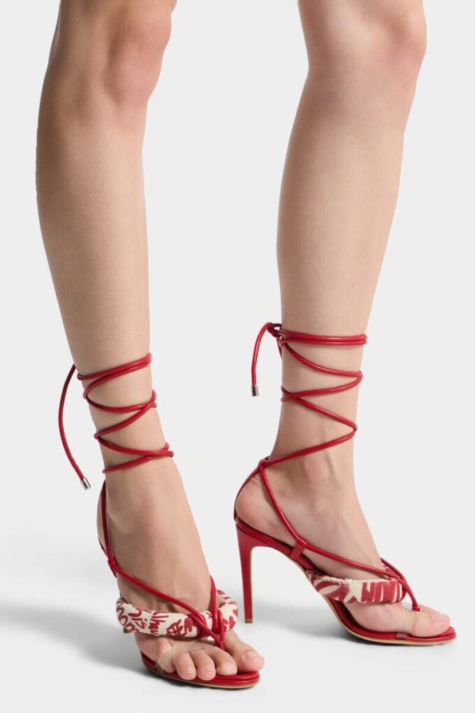 Rebel Hibiscus Heeled Sandals