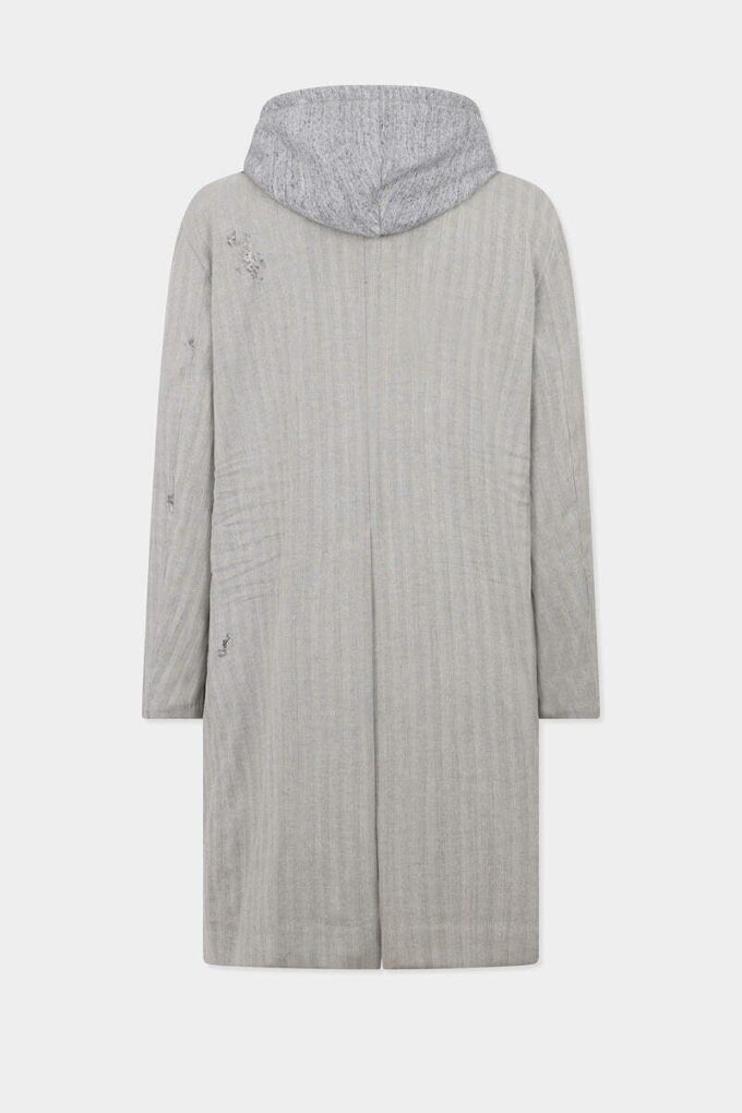 Ripped Hooded Coat