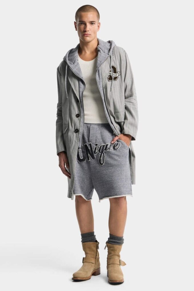 Ripped Hooded Coat