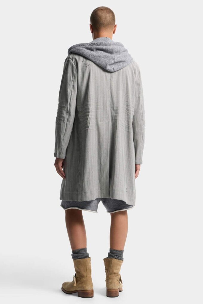 Ripped Hooded Coat