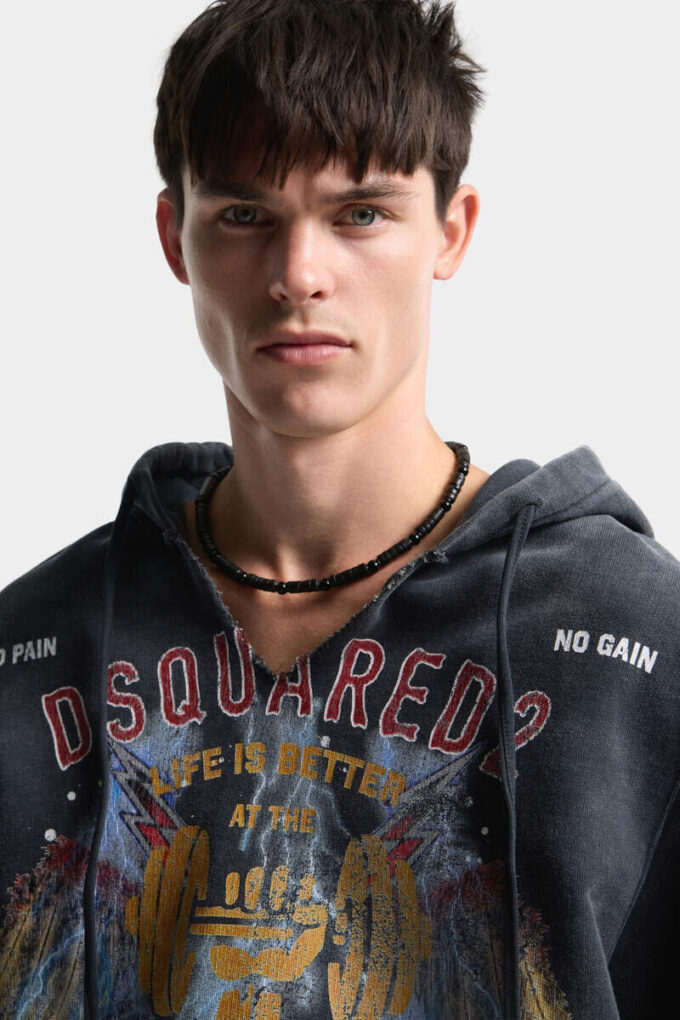 Rock Wash Long & Lean Fit Hoodie