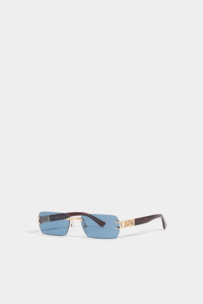 Rose Gold Hype Blue Sunglasses