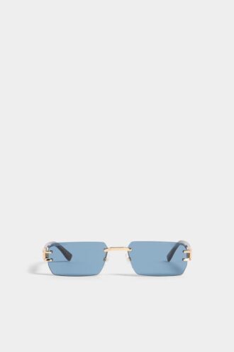 Rose Gold Hype Blue Sunglasses