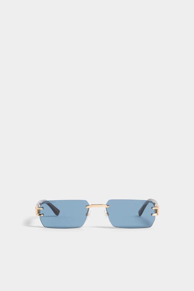 Rose Gold Hype Blue Sunglasses