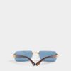 Rose Gold Hype Blue Sunglasses