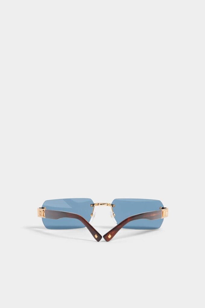 Rose Gold Hype Blue Sunglasses