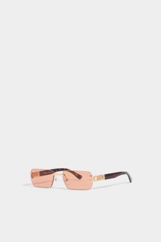 Rose Gold Hype Orange Sunglasses