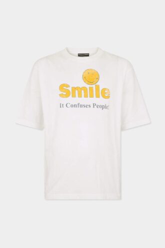 Smiley X D2 Dyed and Destroyed Loose Fit T-Shirt