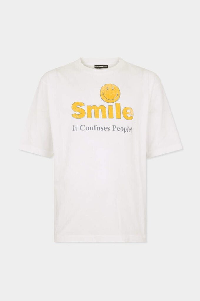 Smiley X D2 Dyed and Destroyed Loose Fit T-Shirt