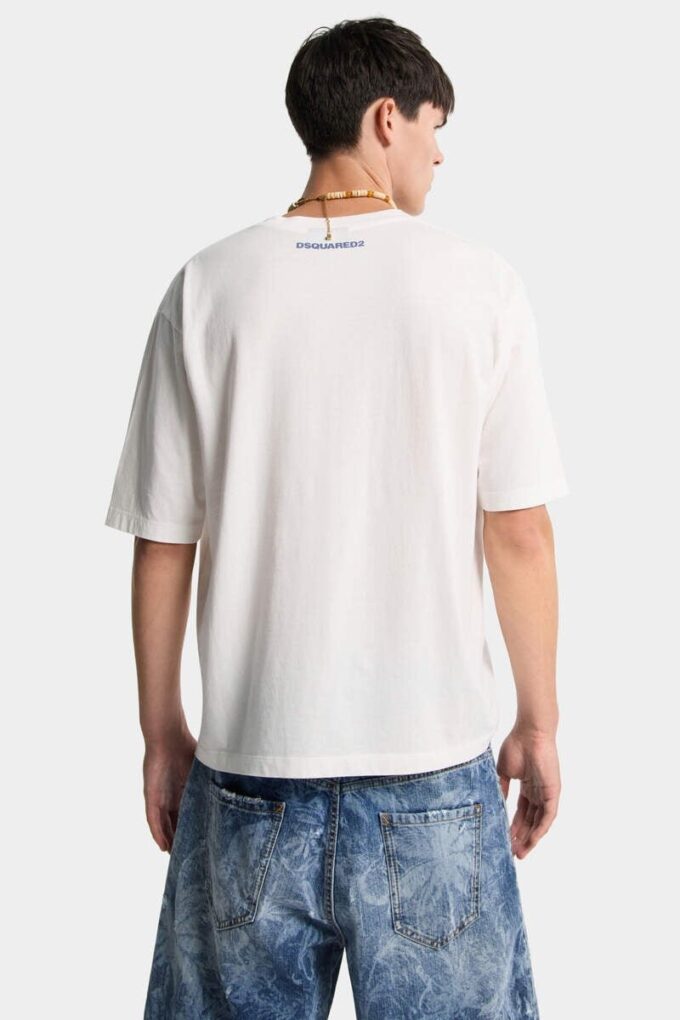 Smiley X D2 Dyed and Destroyed Loose Fit T-Shirt