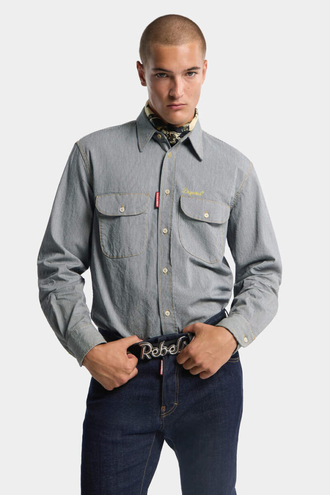 Striped Denim Canadian Vintage Shirt