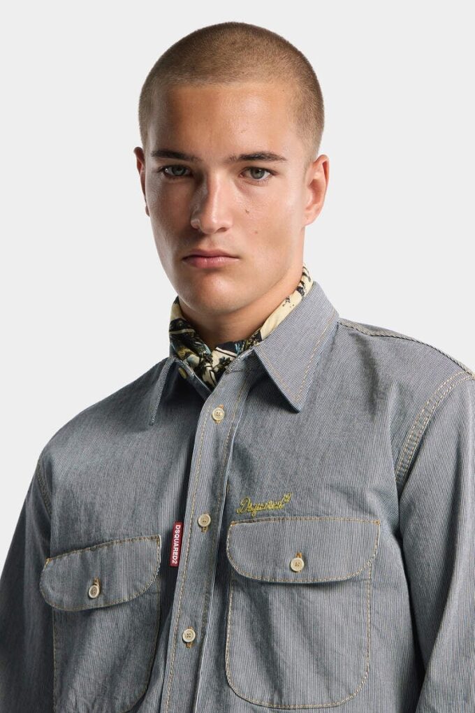 Striped Denim Canadian Vintage Shirt