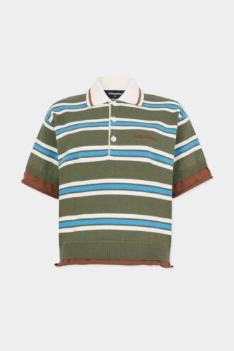 Striped Knit Polo