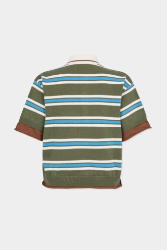 Striped Knit Polo