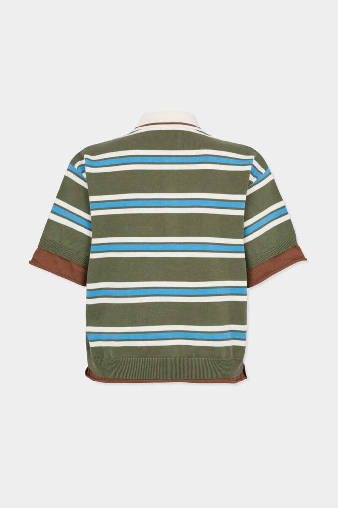 Striped Knit Polo