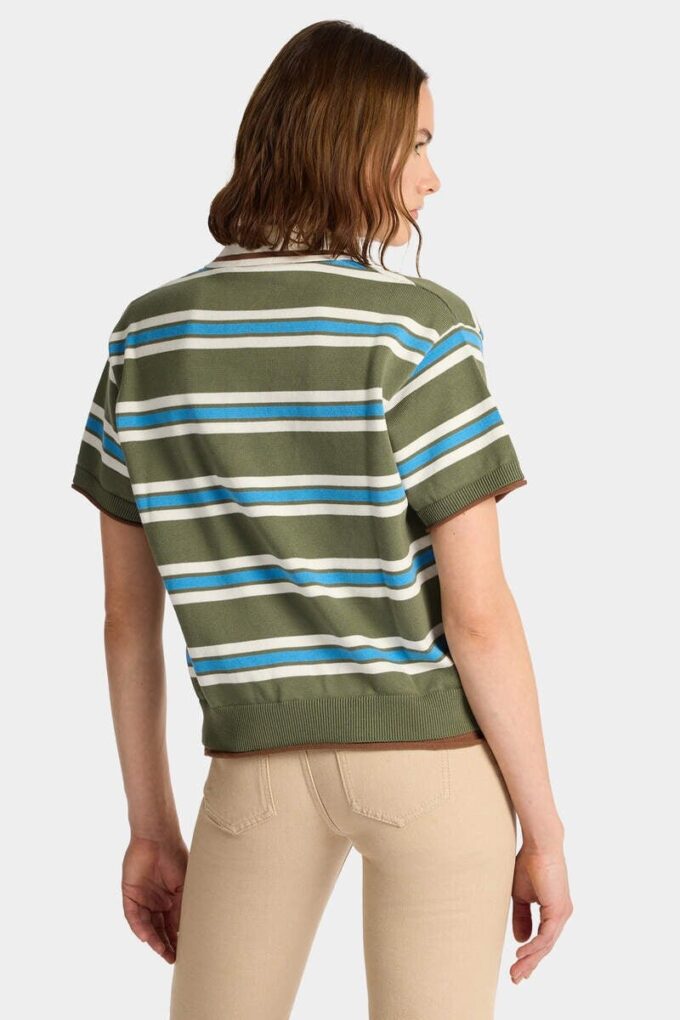 Striped Knit Polo