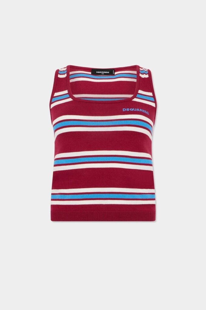 Striped Knit Tank Top