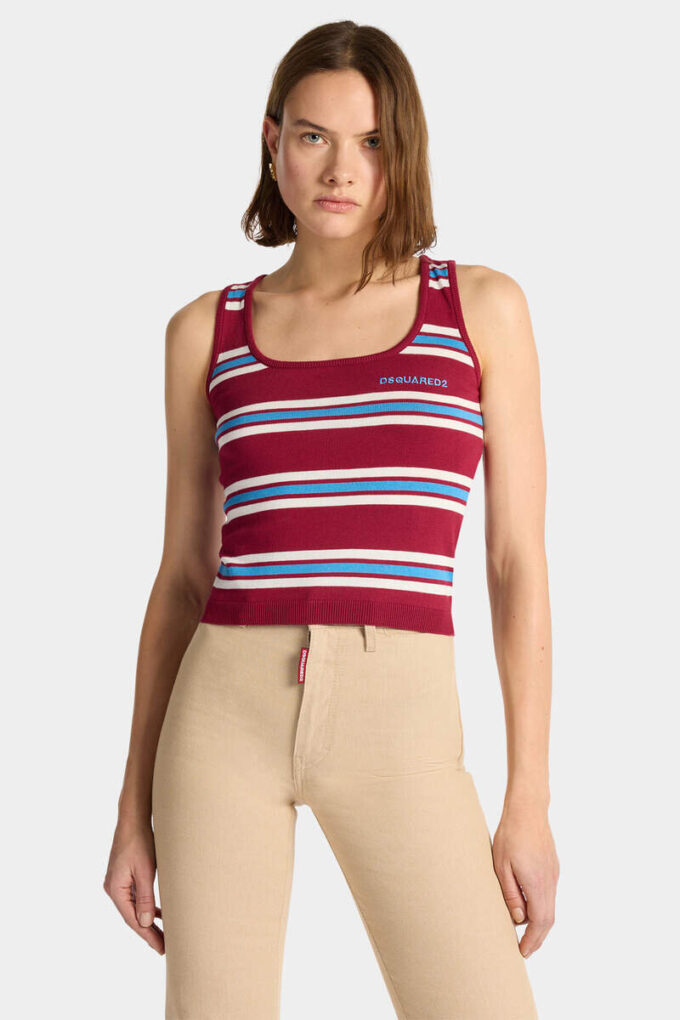 Striped Knit Tank Top
