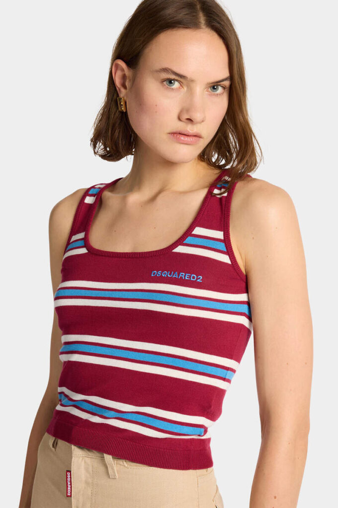 Striped Knit Tank Top