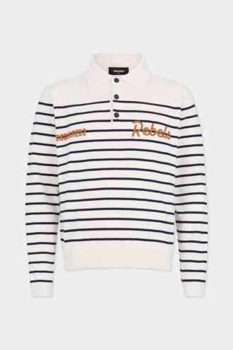 Striped Long Sleeves Polo