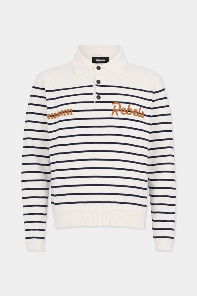 Striped Long Sleeves Polo