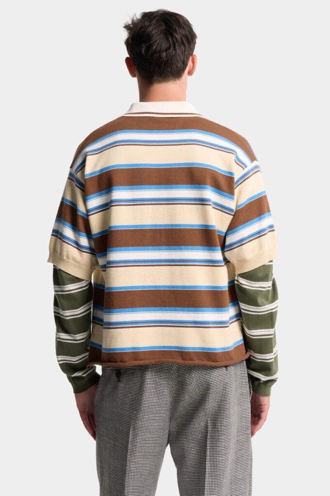Striped Long Sleeves Polo