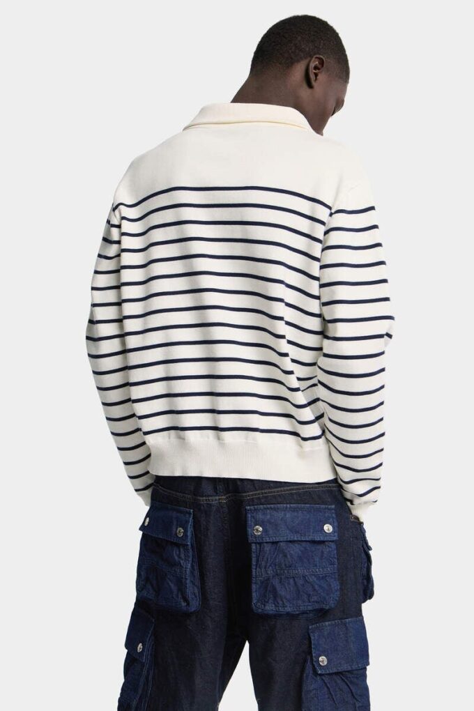 Striped Long Sleeves Polo