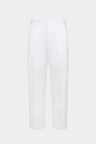 Tailored Cotton Straight Pant