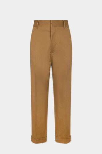 Tailored Cotton Straight Pant