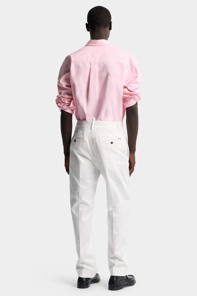 Tailored Cotton Straight Pant
