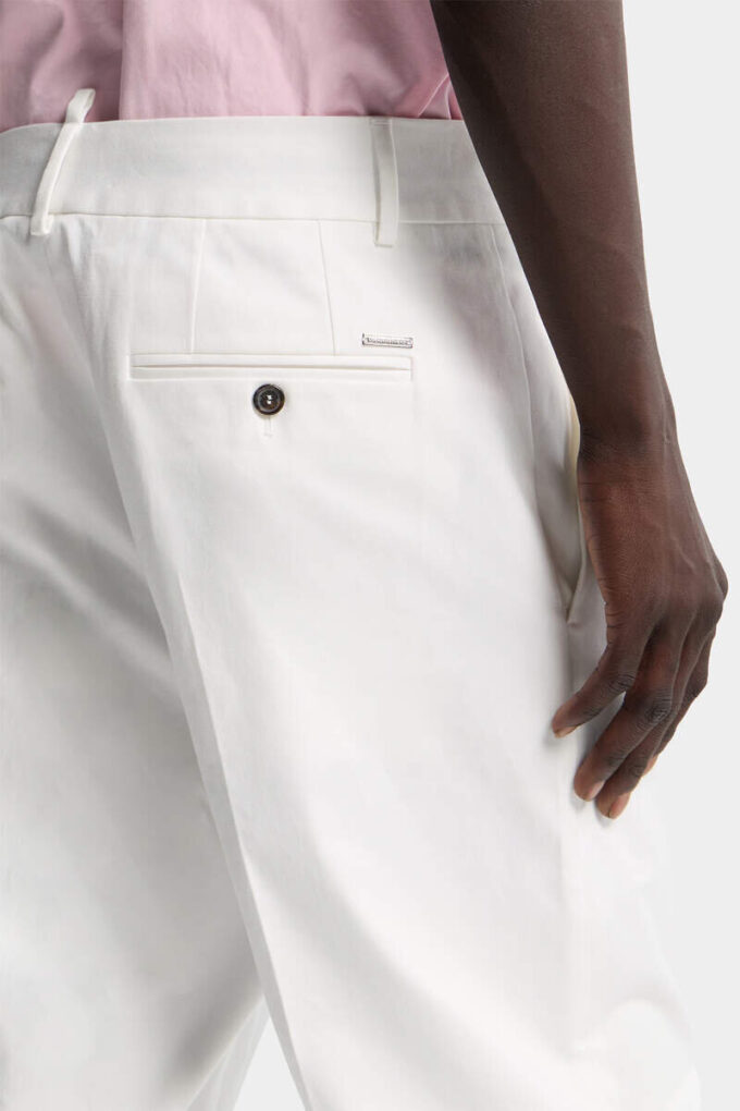 Tailored Cotton Straight Pant