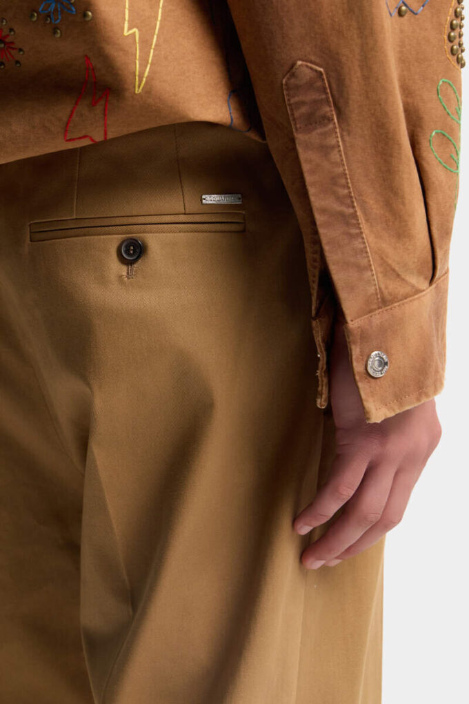 Tailored Cotton Straight Pant