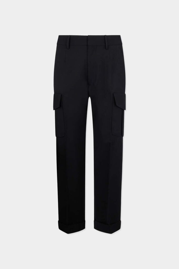 Tropical Wool Straight Cargo Pant